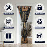 Rustic Lodge Bear Door Curtains for Doorways, Bear Farmhouse Cabin Wooden Art Blackout Curtain for Kids Bedroom Closet, Grommet Thermal Insulated Privacy Door Drapes for Room Divider, 42"W x 80"L Yozeuoo