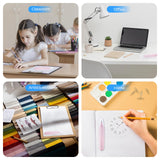 M&G Electric Eraser for Artists, Rechargeable 60 Eraser Refills, Automatic Portable Plastic Pen, Requires 2 AAA Batteries (Not Included), Battery Operated for Drafting, Sketching, Painting (White) M&G