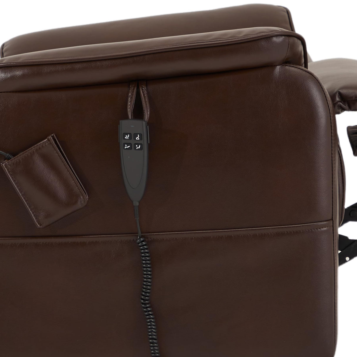 DYNOX 400 LBS Big Tall Man Large-Wide Power Dual Motor Lift Recliners Chairs for Elderly, Lay Flat Lift Chair with Infinite Positions, Heat & Massage, Extended Footrest (9298L,Faux Leather,Brown) DYNOX