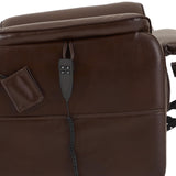 DYNOX 400 LBS Big Tall Man Large-Wide Power Dual Motor Lift Recliners Chairs for Elderly, Lay Flat Lift Chair with Infinite Positions, Heat & Massage, Extended Footrest (9298L,Faux Leather,Brown) DYNOX