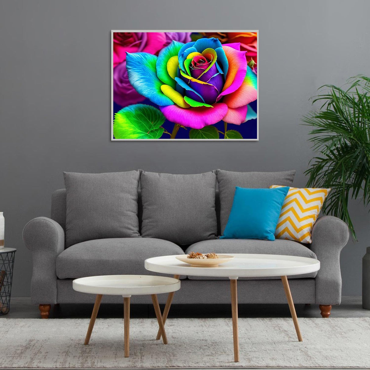 Meothan Diamond Art Kits for Adults - Rose Flowers Diamond Painting Kits for Adults Beginners, 5D DIY Round Full Drill Gem Art Paint by Diamonds Dots Crafts Kits for Home Decor Gift 12x16inch Meothan