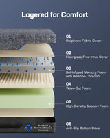 Marsail NS2 Pro Massage Adjustable Base with Mattress Set, Wireless Remote & App Control, Split King Adjustable Bed Frame + 14-inch Cooling Gel Memory Foam Mattress Marsail