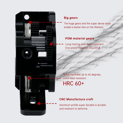 HOCENWAY Upgraded Super Light Large Gear HGX-LITE Extruder Hardened Steel Reduction Gear Compatible with Voron, Ender 5 Series, Ender 3 V2 /pro CR10 CR10S and Other DIY 3D Printer - WoodArtSupply