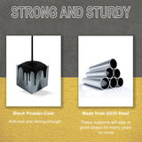 FNXAOR 4x4 Post Base 6 Pcs, Inner Size 3.5"x3.5" Fence Post Base Brackets, Metal Post Anchor Matte Black Wood Post Brackets Heavy Duty Powder-Coated for Pavilion Deck Railing Support Deck Base Plate FNXAOR