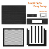 Fixwal Nightstands Set of 2 with Charging Station, End Tables with U-S-B Ports and Power Outlets, Narrow Bedside Table Set of 2 for Living Room, Farmhouse, Sofa Couch (Black) Fixwal