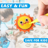 36 Outer Space Wooden Magnet Painting Craft Kit DIY Kids Astronaut Arts Crafts Painting Kit for Kids DIY Creativity Art Supplies for Boys Girls Party Favor Ages 4-8 8-12 Birthday Summer Crafts Gifts gisgfim