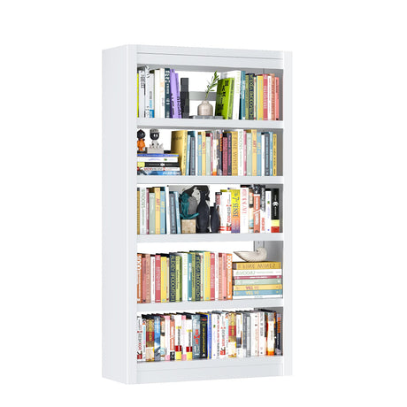 LyAosdFu Bookshelf, 5-Tier Sturdy Bookcase, Adjustable Book Shelf, Large Capacity per Shelf, Modern Book Shelf for Living Room, Home Office, Garage, Ideal for Home Organization & Stylish Upgrades LyAosdFu