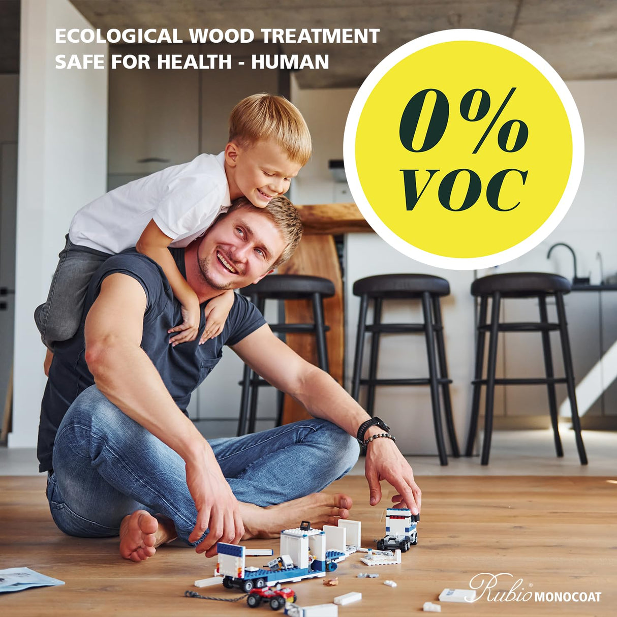 Rubio Monocoat Wood Stain & Finish 65 ft² - Almond | Oil Plus 2C | Quick-Dry, Eco-Friendly Linseed Wood Oil for Indoor Use, Includes Accelerator (Part B) | Protector | 130 ml Rubio Monocoat