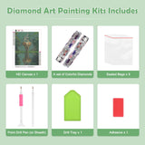 MOGTAA Elephant Diamond Art Kits for Adults, 5D Full Drill Diamond Painting Kits for Adults Beginners, DIY Landscape Round Diamond Dots for Adults, Gem Art for Home Decor 12 X 16Inch MOGTAA