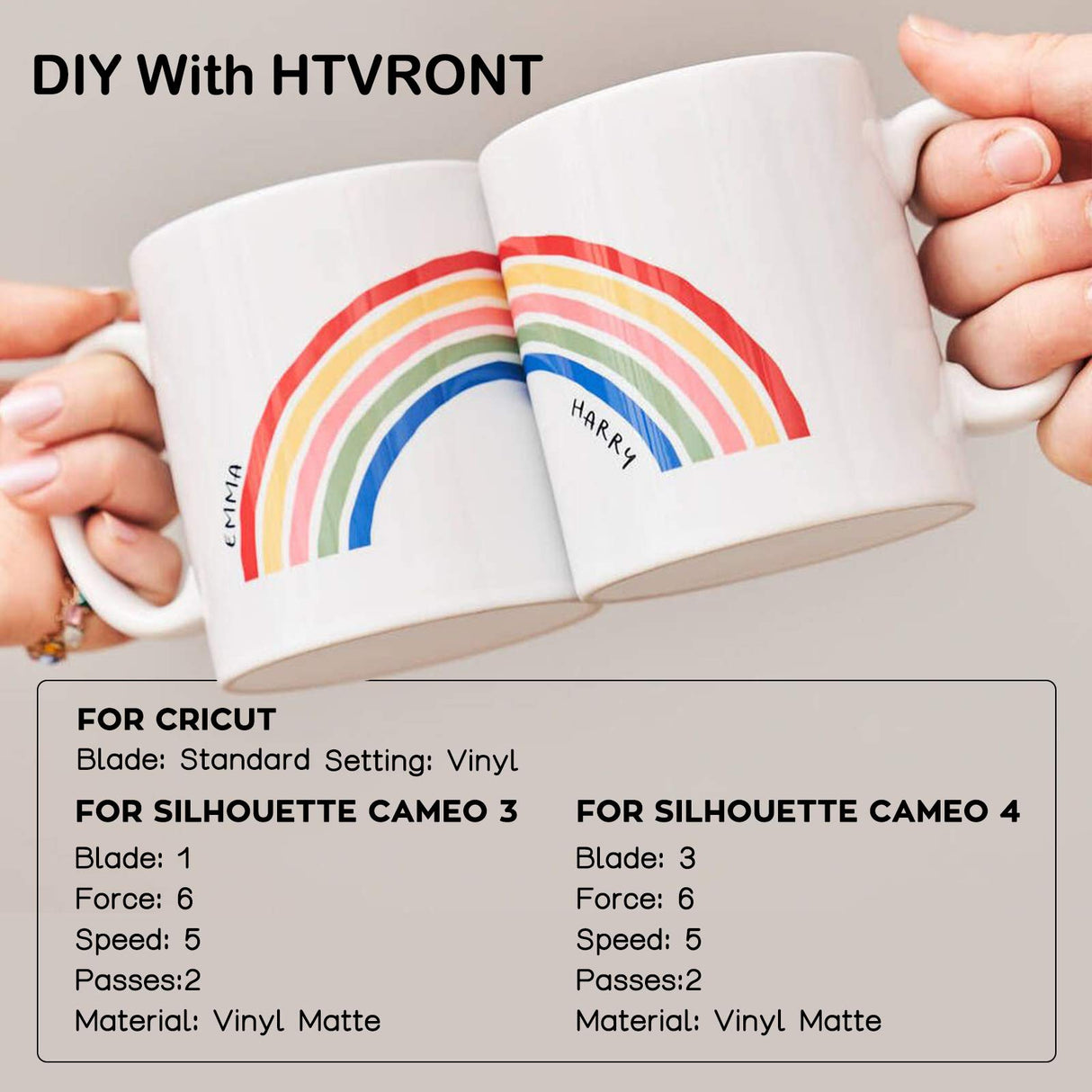 HTVRONT White Permanent Vinyl, White Vinyl for Cricut - 12" x 14 FT White Adhesive Vinyl Roll for Cricut, Silhouette, Cameo Cutters, Signs, Scrapbooking, Craft, Die Cutters (Glossy White) HTVRONT