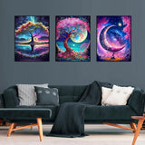 Axquilon 3 Pack Tree of Life Diamond Art Kits for Adults - Diamond Painting Kits for Adults Beginner, DIY 5D Full Drill Gem Art for Home Wall Decor 12x16 inch Axquilon