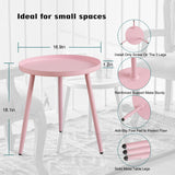 AOJEZOR Side Table: End Table for Any Room - Round Side Tables for Small Spaces - Pink with 3 Legged AOJEZOR