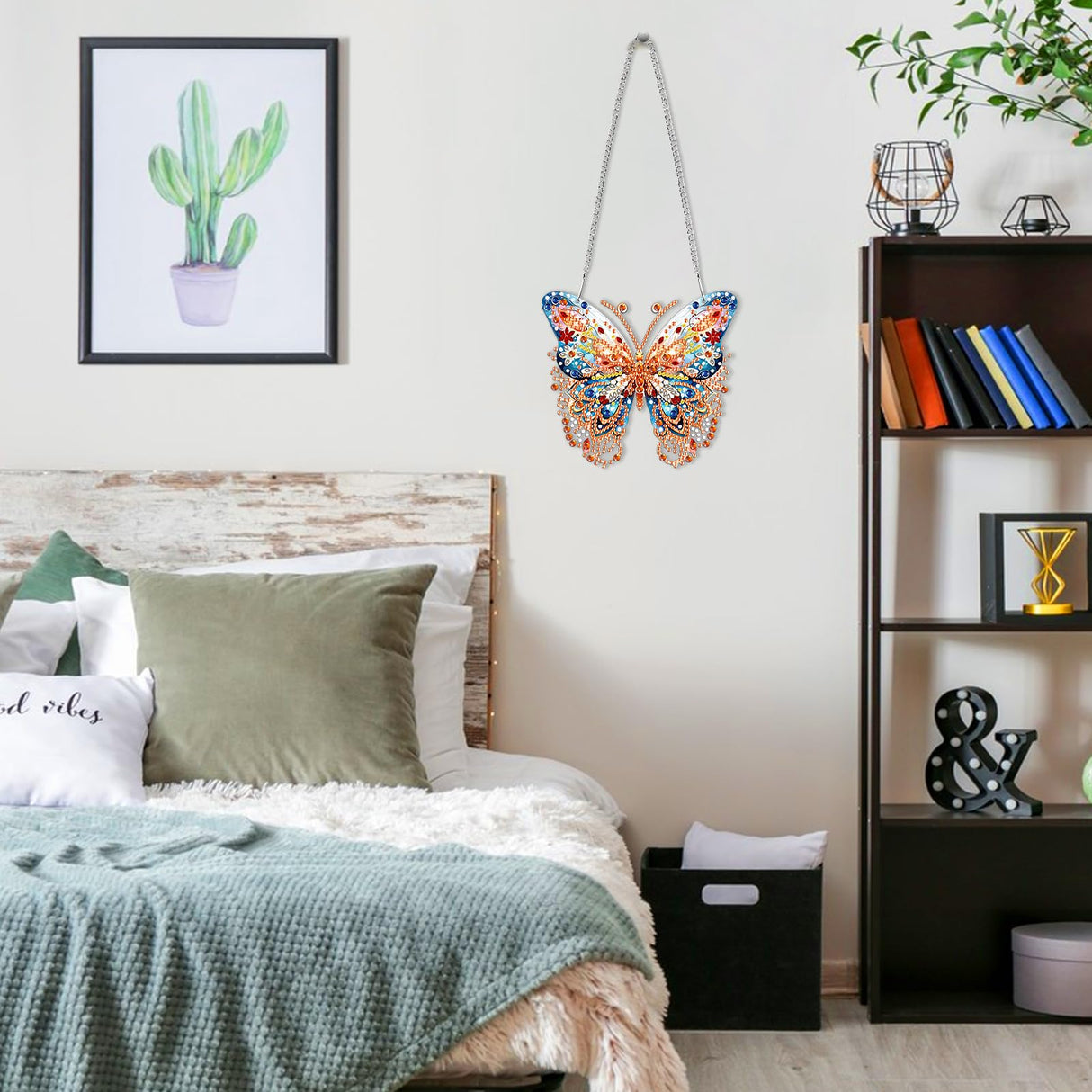 Kaluofan Diamond Painting Kits for Adults, Butterfly Diamond Painting, Diamond Art Kits, Diamond Dotz Kits, Hanging Wall Art Sign Ornaments Home Garden Wall Door Hanging Decoration Kaluofan