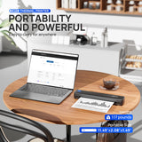 POLONO Portable Printer Wireless for Travel, D810 Bluetooth Thermal Printer Support for 8.5"x11" US Letter, Inkless Printer Compatible with iOS, Android, Laptop for Office, Car and Home, Black POLONO