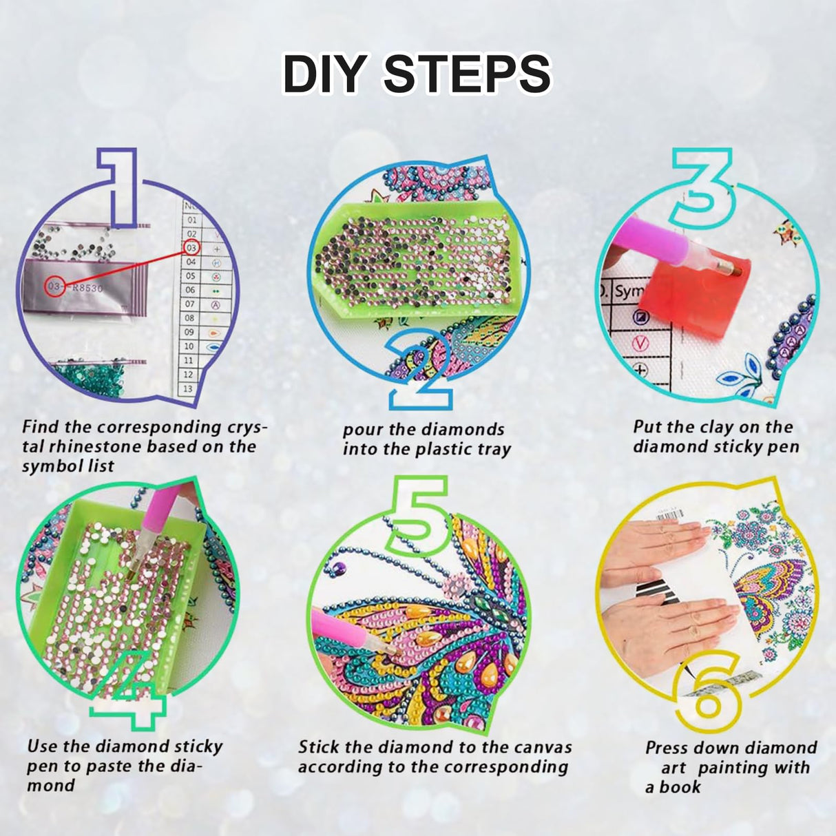 WSLWXSHM 5D Special Shape Diamond Art Kits for Beginners, Diamond Painting Kits for Adults Butterfly Lady, Crystal Rhinestones Diamond Painting for Home Wall Decoration Gift 12×16inch/30×40cm WSLWXSHM