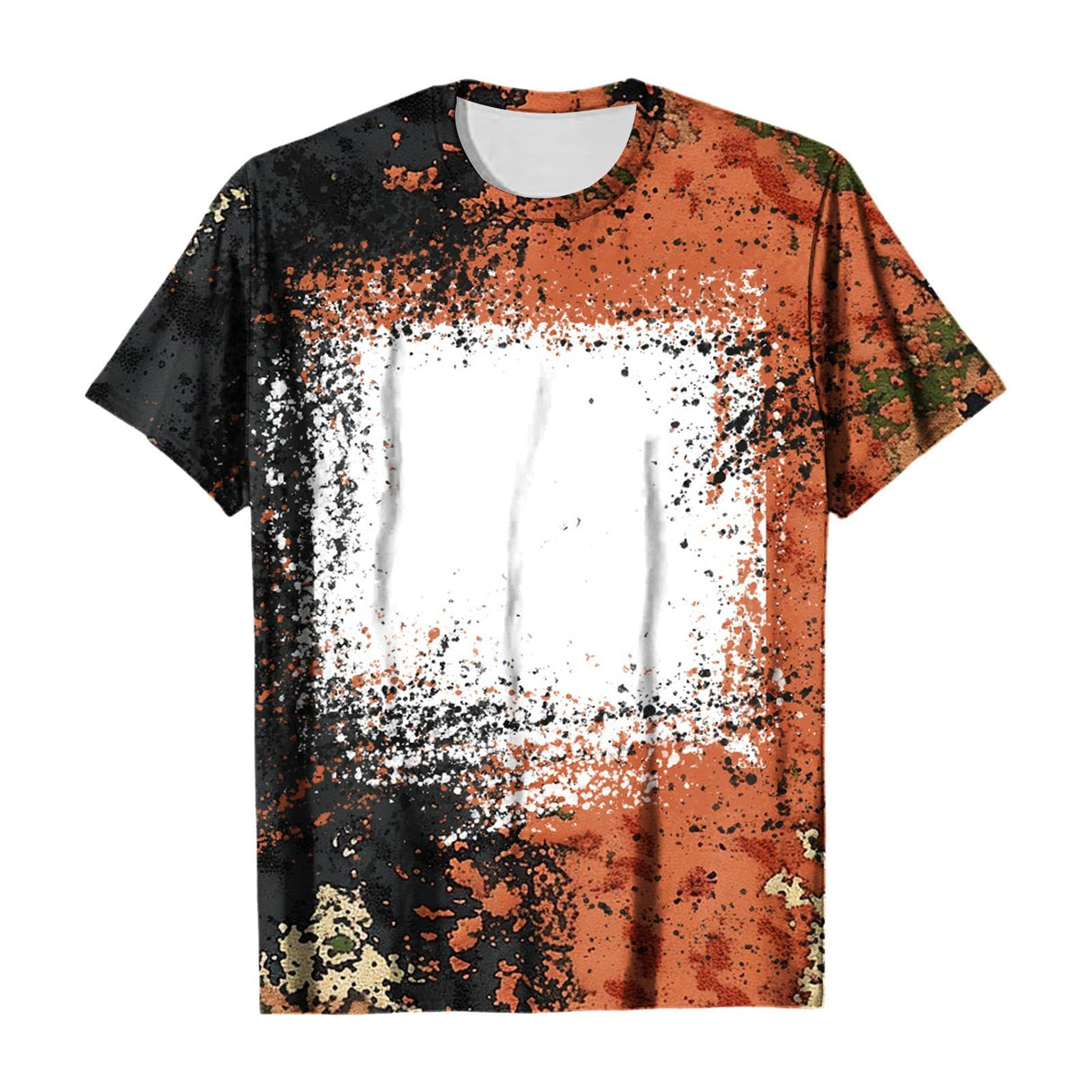 Ceboyel Womens Bleached Sublimation Blanks Shirts Leopard Graphic Tees Tops Short Sleeve Polyester Tshirts Cute Items Clothes Womens Activewear Tops Orange X2X Ceboyel