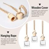 BBTO 100 Pcs Car Air Fresheners Diffuser with Wooden Cap Empty Aromatherapy Diffuser Clear Car Fragrance Holder Pendant Hanging Perfume Fresheners Bottles for Car Decor (Clear,Cube) BBTO