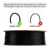 eSUN High Speed ABS+ Filament 1.75mm, Excellent Layer Adhesion 3D Printer Filament Speedy ABS Plus for Fast Printing, 1KG Spool (2.2 LBS) 3D Printing Filament for 3D Printers, Black eSUN