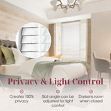 ARLO BLINDS Faux Wood Blinds with Crown Valance - 36" Width x 48" Height, White, Cordless Window Blinds & Shades - Blinds for Indoor Windows, 2" Faux Wooden Blinds for Home, Window Shades Arlo Blinds