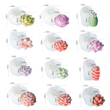 HOMYCOCO 12PCS Succulent Flower Candle Molds Epoxy Resin Wax Mold Silicone Candle Moulds for Candle Craft Making Handmade Gift Ornaments Decoration HOMYCOCO