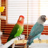 LOGOFUN Parrot Wooden Chewing Toys Bamboo Standing Stick Bird Perch Stick Toy (30cm) LOGOFUN