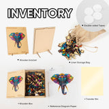 Ruikiyart Wooden Puzzles for Adults Mandala Elephant Jigsaw Puzzles 200Pcs Unique Shapes Colorful Animal Puzzles Fabulous Gift for Kids and Adults on Birthday,Thanksgiving,Christmas 11.8x12.8 Inches Ruikiyart