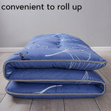 MAXYOYO Leaf Printed Japanese Floor Futon Mattress, Tatami Floor Mat Portable Camping Mattress Kids Sleeping Pad Foldable Roll Up Floor Lounger Couch Bed Queen Size MAXYOYO