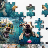 Dog Jigsaw Puzzle for Adults 1000 Piece, Funny Puppy Animal Jigsaw Puzzles, Fun Cool Silly Puzzle with Underwater Dogs BBOLDIN