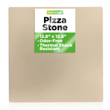 NutriChef Pizza Stone for Oven - Durable and Safe Cooking Stone for BBQ Grill and Oven, Thermal Shock Resistant Grilling Stone, For Pies, Pastry & Bread - 12.8” x 12.8” NutriChef