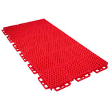 Caliber ProTech Garage Flooring Tiles, 9” x 18” Interlocking Tiles, Red, 24-Pack Caliber