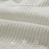 DreamDashio Futon Sofa Bed, 69 inch Futon Couch with Adjustable Backrest, Corduroy Convertible Sleeper Sofa Bed, Folding Sleeper Recliner for Apartment, Living Room, Office, Beige DreamDashio