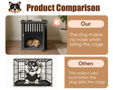 Vixzen Dog Crate Furniture for Small to Large Dogs,Decorative Resin Kennel Indoor,Multifunctional Dog Crate with Locking Buckle,End Table,Durable and Sturdy(Black 29.65 * 21.34 * 25.28) Vixzen