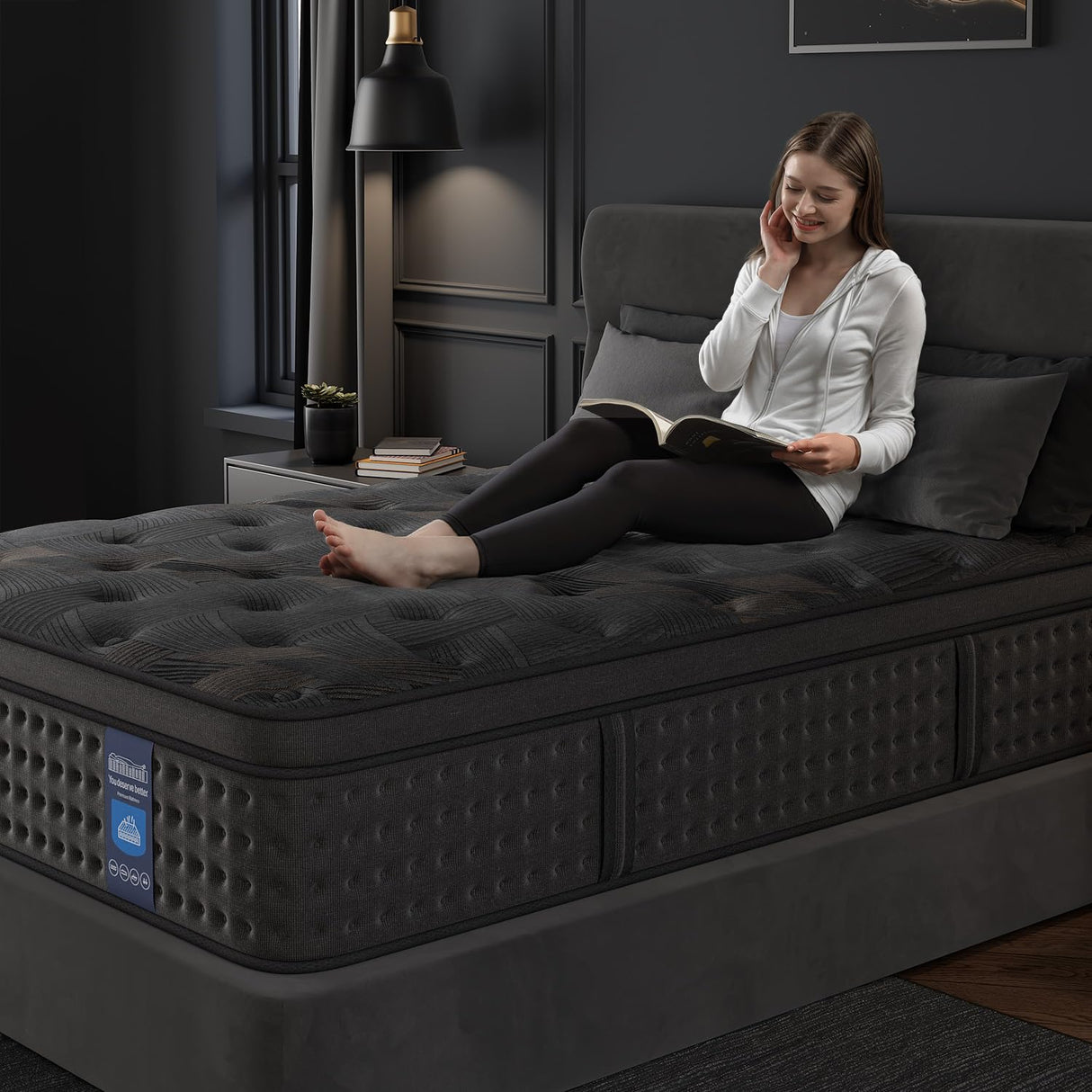 Full Mattress,12 Inch Full Size Hybrid Mattress with Memory Foam and Individual Pocket Spring for Motion Isolation,CertiPUR-US Certified. Huwesal