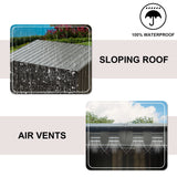 Domi Outdoor Storage Shed 6' x 4', Metal Waterproof Tool Shed Utility Storage House with Double Lockable Doors & Air Vent for Backyard Garden Lawn Patio domi outdoor living