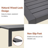 Solaste Aluminum Patio Furniture Set,7 Seats Modern Outdoor Conversation Set Metal Patio Furniture Set Sectional Sofa with Upgrade Cushion and Coffee Table,Dark Grey Solaste