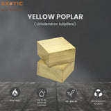 Exotic Wood Zone Pack of 2 Poplar Wood Blanks for Bowls | Hardwood Bowl Blanks | Unfinished, Kiln-Dried, Sustainable Hardwood for Handcrafted Decorative Bowls & Functional Pieces (6" x 6" x 2") Exotic Wood Zone
