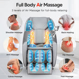 BOSSCARE 2025 Full Body Zero Gravity Massage Chair, APP Control Shiatsu Massaging Recliner with Foot Roller, Back Heated, Bluetooth Speaker, Touch Screen for Family & Friends BOSSCARE
