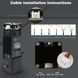 Laser Module with Air Assit,80W Laser Module for Laser Cutter & Laser Engraver Machine,10W Output Power,Built in FAC,Double Ultra-Fine Compressed Spot CNC Carving DIY Laser Master - Laser Class 4 AENBUSLM