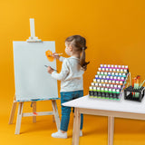 UpChoNice 7-Layer Clear Paint Organizer & Brush Holder, Snap-On Design Miniature Multi-Layer Storage Rack for Model Paints, Alcohol Inks, Nail Polish & Craft Supplies, Easy Assembly UpChoNice