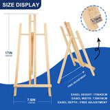 ESRICH 15pcs 17 Inch Tabletop Easels, Easel Stand for Painting,Tripod, Painting Party Easel, Kids Student Desktop Easel for Painting,Paint Easel for Canvas Painting ESRICH