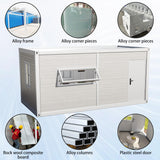 AMGUI Single Storey Tiny House: Modern Prefabricated Flat Pack House with Expandable Plastic Design, Portable Modular Home for Hotel, Office or Villa - Includes Bathroom and On-site Installation AMGUI