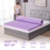 SINWEEK 2 Inch Egg Crate Memory Foam Mattress Topper Twin Size, Soft Mattress Pad for Back Pain Relief, Bed Topper, CertiPUR-US Certified SINWEEK