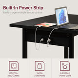 VECELO 7-Piece Dining Table Set with 6 Square Stools, 63" Expandable Kitchen Table with USB Charging & Metal Frame for 2/4/6, Wood Dinette Perfect for Small Spaces, Easy Assembly, Black VECELO