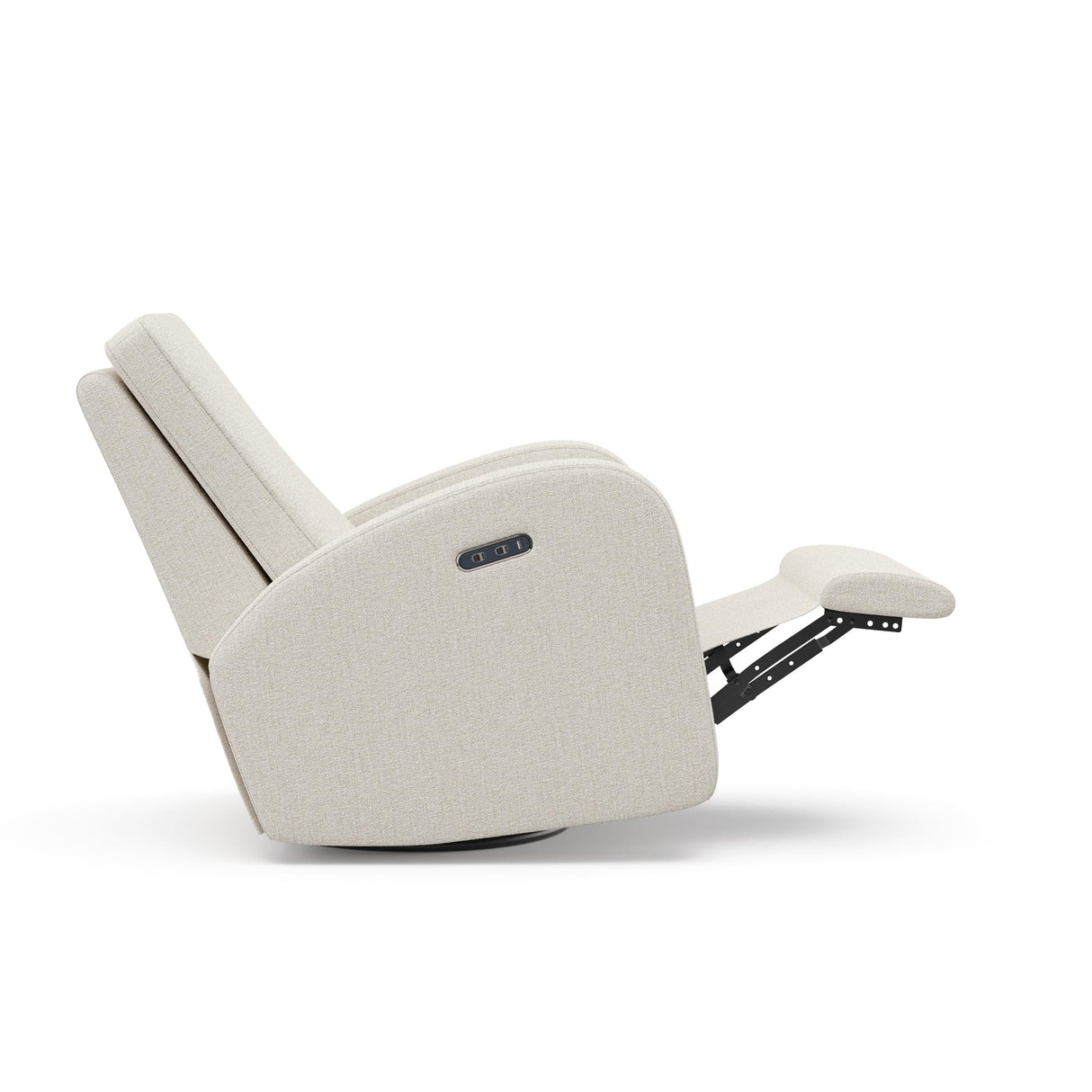 Storkcraft Santa Monica Power Recliner Swivel Glider (Dune Basketweave) – Effortless Electronic Power Recline, USB-A & USB-C Charger STORKCRAFT