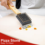 Zonzest Pizza Stone Set 8PCS – Professional 15" Large Pizza Stone for Oven and Grill With Pizza kit, Pizza Cutter, Server, Pizza Peel, Gloves, Baking Paper Baking Stone for Grill -Pizza Peel Set ZONZEST