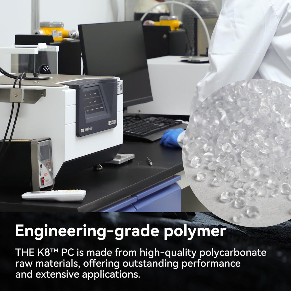 kexcelled PC Filament 1.75mm 1kg,Clear Black Polycarbonate Filament 1.75 with Tough and Heat Resistant,PC 3D Printer Filament Dimensional Accuracy +/- 0.03mm kexcelled