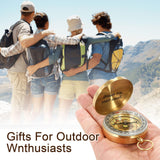 Compass Personalized Portable Compass Custom Text Mini Compass with Waterproof Luminous Function Survival Gifts for Men Women Hiking Camping Hunting Map Navigation Tool (Compass) RSQGT