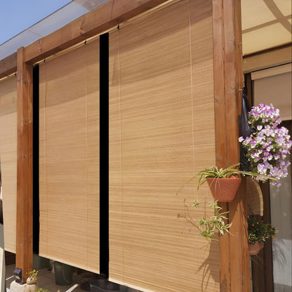 Handwoven Bamboo Blinds for Indoor/Outdoor - Easy to Install, Customised Shades for Patios and Porches - WoodArtSupply