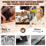 LVANJI 90PCS Premium Micro Detail Sander Kit, Updated 3-in-1 Mini Hand Sanding Block, 60-400 Grit Sandpaper for Wood Crafts, Tight Spaces, and DIY Polishing Projects lvanji
