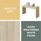 Convenience Concepts Northfield Console Table 48" - Modern Living Room Sofa Table, Contemporary Entryway Hall Table, Foyer Display Table, Weathered White Convenience Concepts